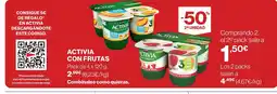 Supercor ACTIVIA Con frutas oferta
