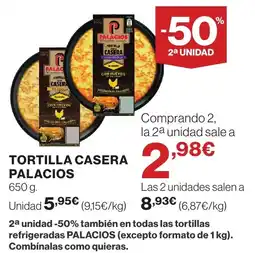 Supercor PALACIOS Tortilla casera oferta