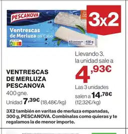 Supercor PESCANOVA Ventrescas de merluza oferta