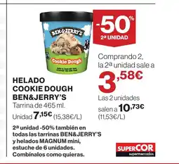 Supercor BEN & JERRY'S Helado cookie dough oferta