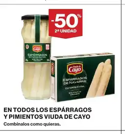 Supercor VIUDA DE CAYO En todos los espárragos y pimientos oferta