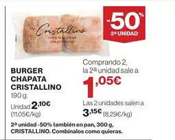 Supercor CRISTALLINO Burger chapata oferta