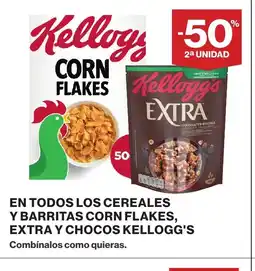 Supercor KELLOGG'S En todos los cereales y barritas corn flakes, extra y chocos oferta