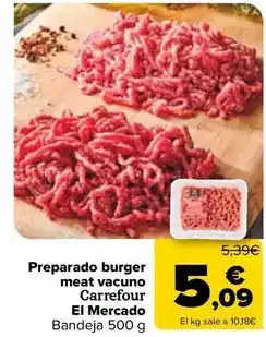 Carrefour Carrefour el mercado - preparado burger meat vacuno oferta