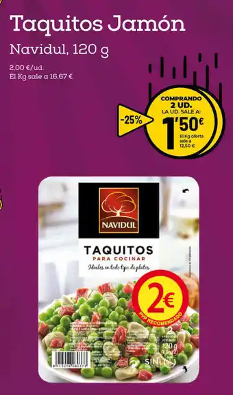 AhorraMas Taquitos Jamón 120g oferta