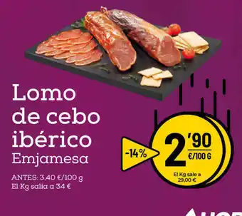 AhorraMas Lomo de cebo ibèrico Emjamesa oferta