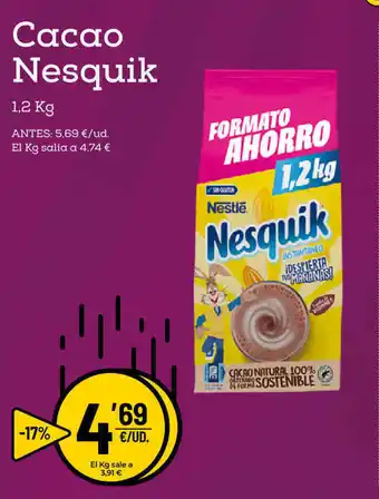 AhorraMas Nesquik Cacao 1.5kg oferta