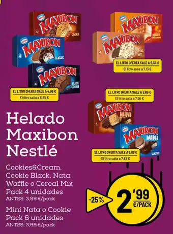AhorraMas Maxibon Nestle Helado oferta