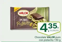 Supermercados Dani VALOR Chocolate puro con pistacho oferta