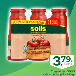 Supermercados Dani SOLÍS Tomate frito sabor natural oferta