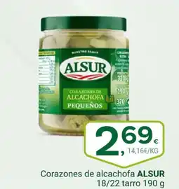 Supermercados Dani ALSUR Corazones de alcachofa 18/22 tarro oferta