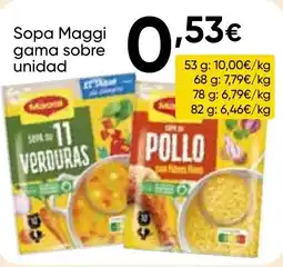 Cash FROIZ MAGGI Sopa gama sobre oferta
