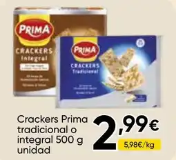 Cash FROIZ PRIMA Crackers tradicional o integral oferta