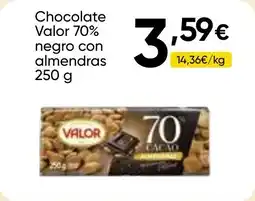 Cash FROIZ VALOR Chocolate 70% negro con almendras oferta