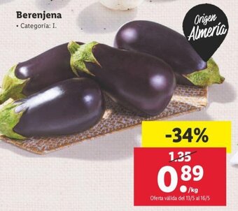 Lidl Berenjena oferta