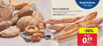 Lidl Barra tradiciona 250g oferta