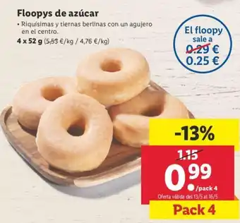 Lidl Floopy de azúcar 4 x 52g oferta