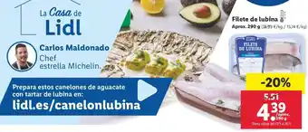 Lidl Filete de lubina 290g oferta