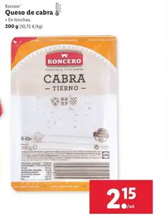 Lidl Queso de cabra 200g oferta