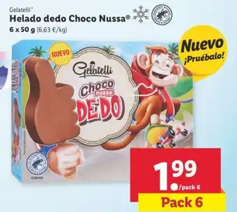 Lidl Helado dedo Choco Nussa 6 x 50g oferta