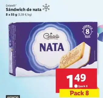 Lidl Sándwich de nata 8 x 55g oferta
