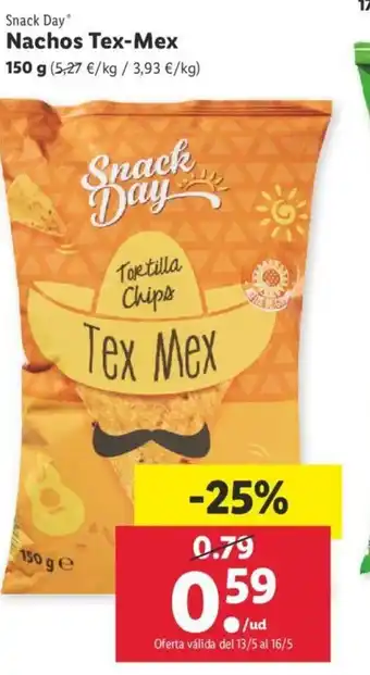 Lidl Nachos Tex-Mex 150g oferta