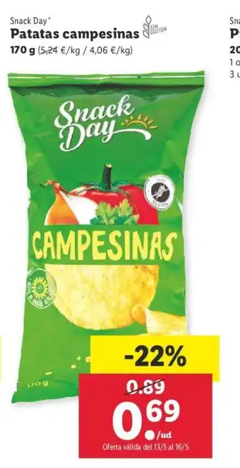 Lidl Patatas campesinas 170g oferta