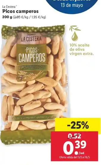 Lidl Picos camperos 200g oferta