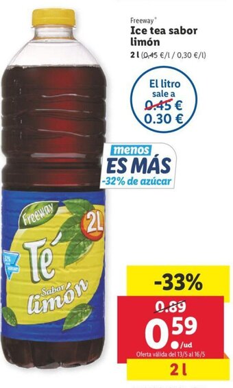 Lidl Ice Tea sabor Limón 2L oferta