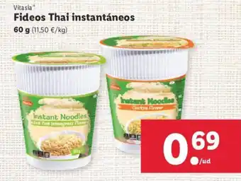Lidl Fideos Thai instantáneos 60 g oferta