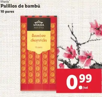Lidl Palillos de bambú 10 pares oferta
