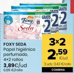 Autoservicios Familia Foxy seda - papel higiénico perfumado oferta