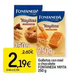 Dialprix Fontaneda - galletas con miel o chocolate oferta