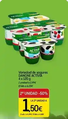 Dialprix Danone - variedad de yogures activia oferta