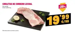 AhorraMas Chuletas de cordero lechal oferta