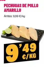 AhorraMas Pechugas de pollo amarillo oferta