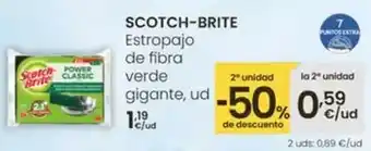 Eroski Scotch-brite - estropajo de fibra verde gigante oferta