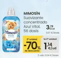 Eroski Mimosín - suavizante concentrado azul vital oferta