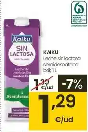 Eroski Kaiku - leche sin lactosa semidesnatada oferta