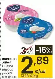 Eroski Burgo de arias - quesos frescos oferta