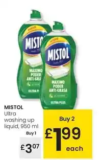 Eroski Mistol - ultra washing up liquid oferta