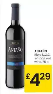 Eroski De antaño - rioja d.o.c. vintage red wine oferta