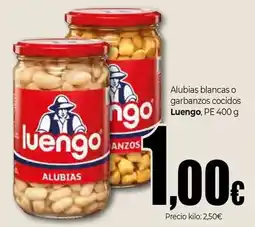Unide Supermercados Luengo - alubias blancas o garbanzos cocidos oferta