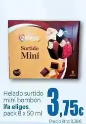 Unide Supermercados Ifa eliges - helado surtido mini bombón oferta