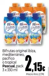 Unide Supermercados Pascual - bifrutas original ibiza, mediterráneo, pacífico o tropical oferta