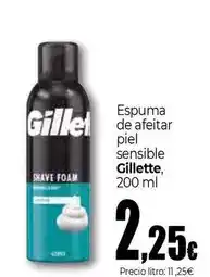 Unide Supermercados Gillette - espuma de afeitar piel sensible oferta