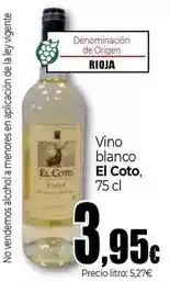Unide Supermercados El coto - vino blanco oferta
