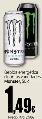 Unide Supermercados Monster - bebida energética oferta