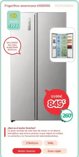 Mi electro HISENSE Frigorífico americano RS3P558NEIC oferta