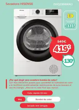 Mi electro HISENSE Secadora oferta